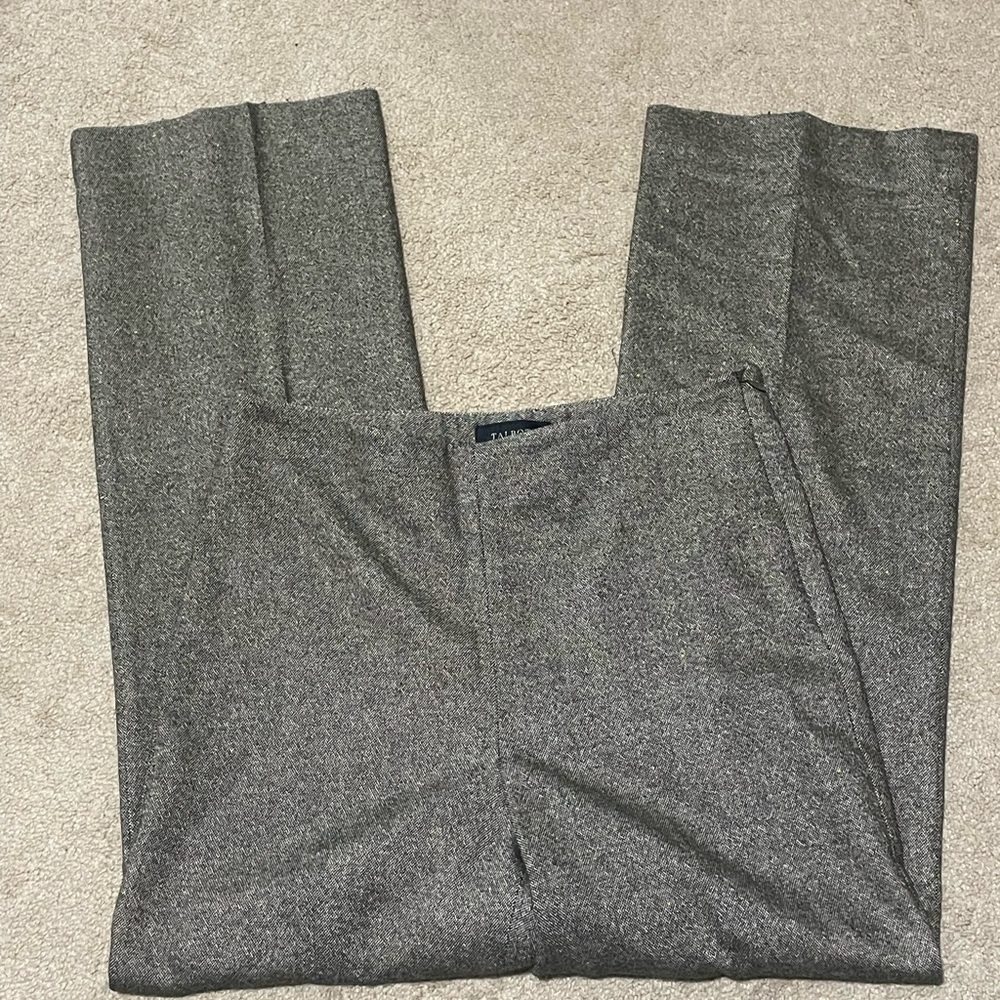 Talbots wool tweedCharcoal Dress Pants